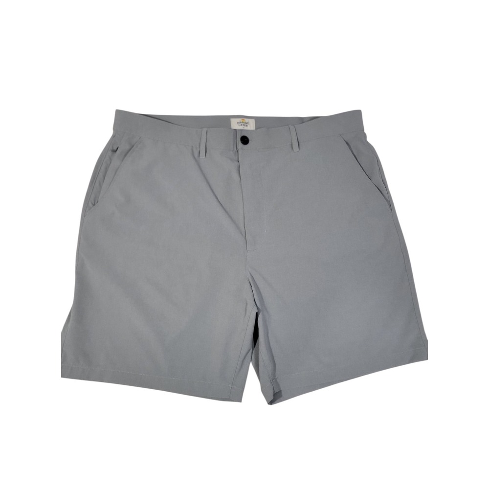 Marine Layer Hybrid Shorts Mens 38 Gray Quick Dry Stretch Performance Pockets